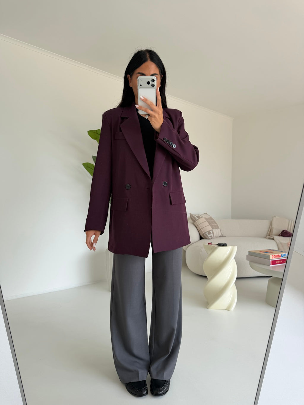 BLAZER DOPPIO BOTTONE WINE