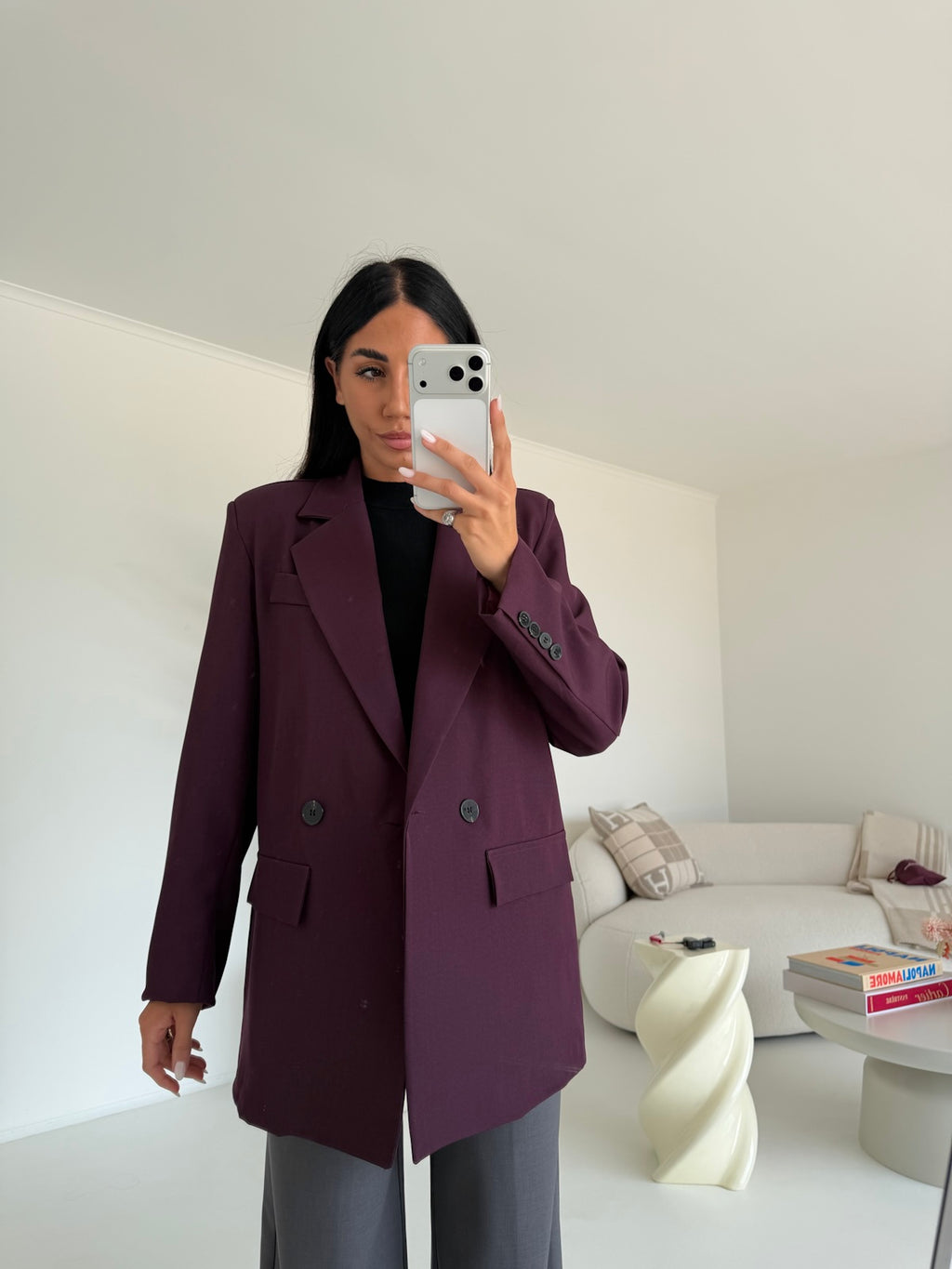 BLAZER DOPPIO BOTTONE WINE