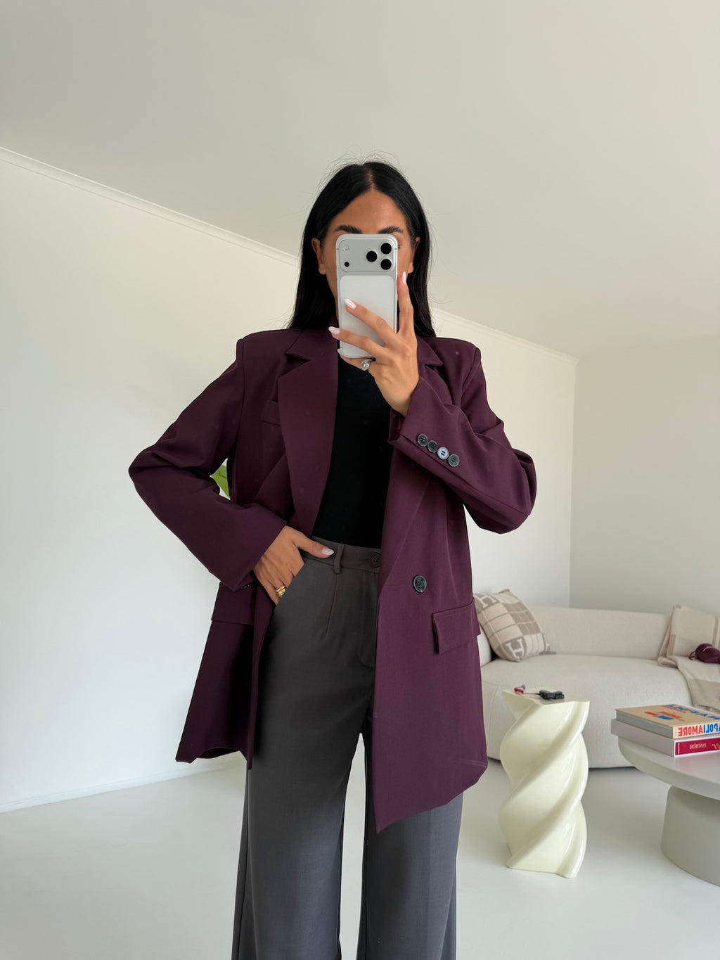 BLAZER DOPPIO BOTTONE WINE