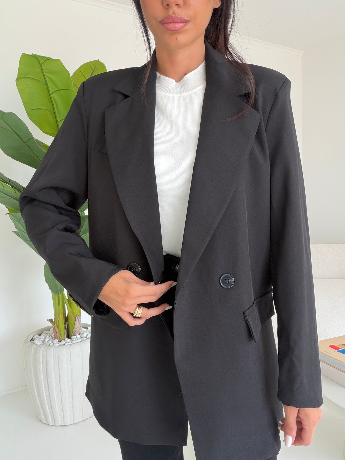 BLAZER DOPPIO BOTTONE NERO