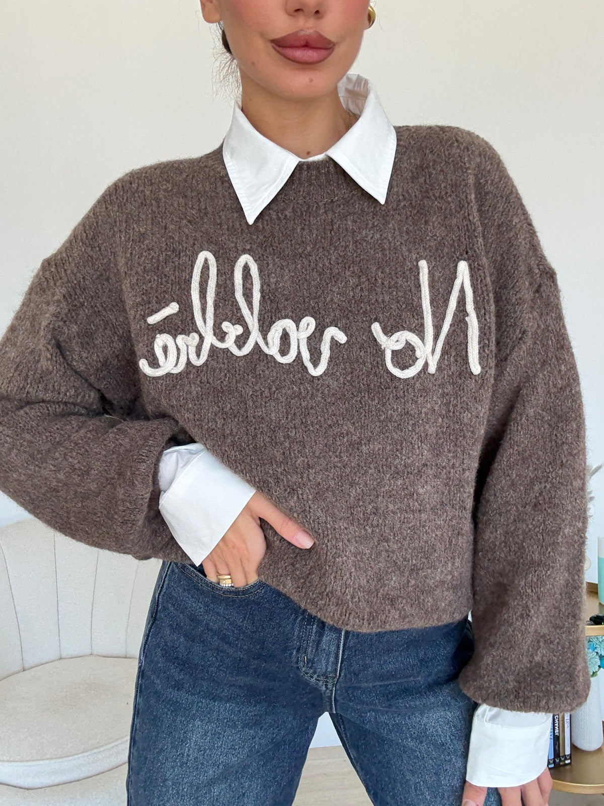 PULL-NO VABBE'-TAUPE