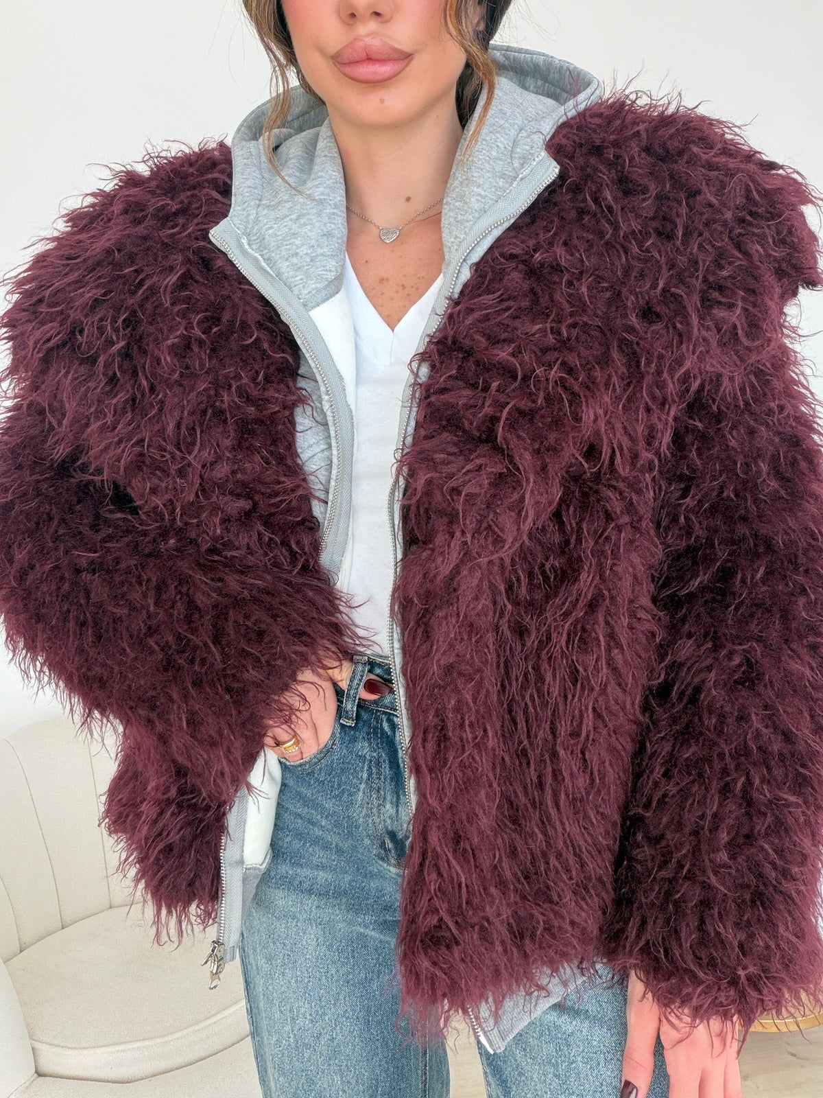 66051-ECO PELLICCIA ADDISON WINE