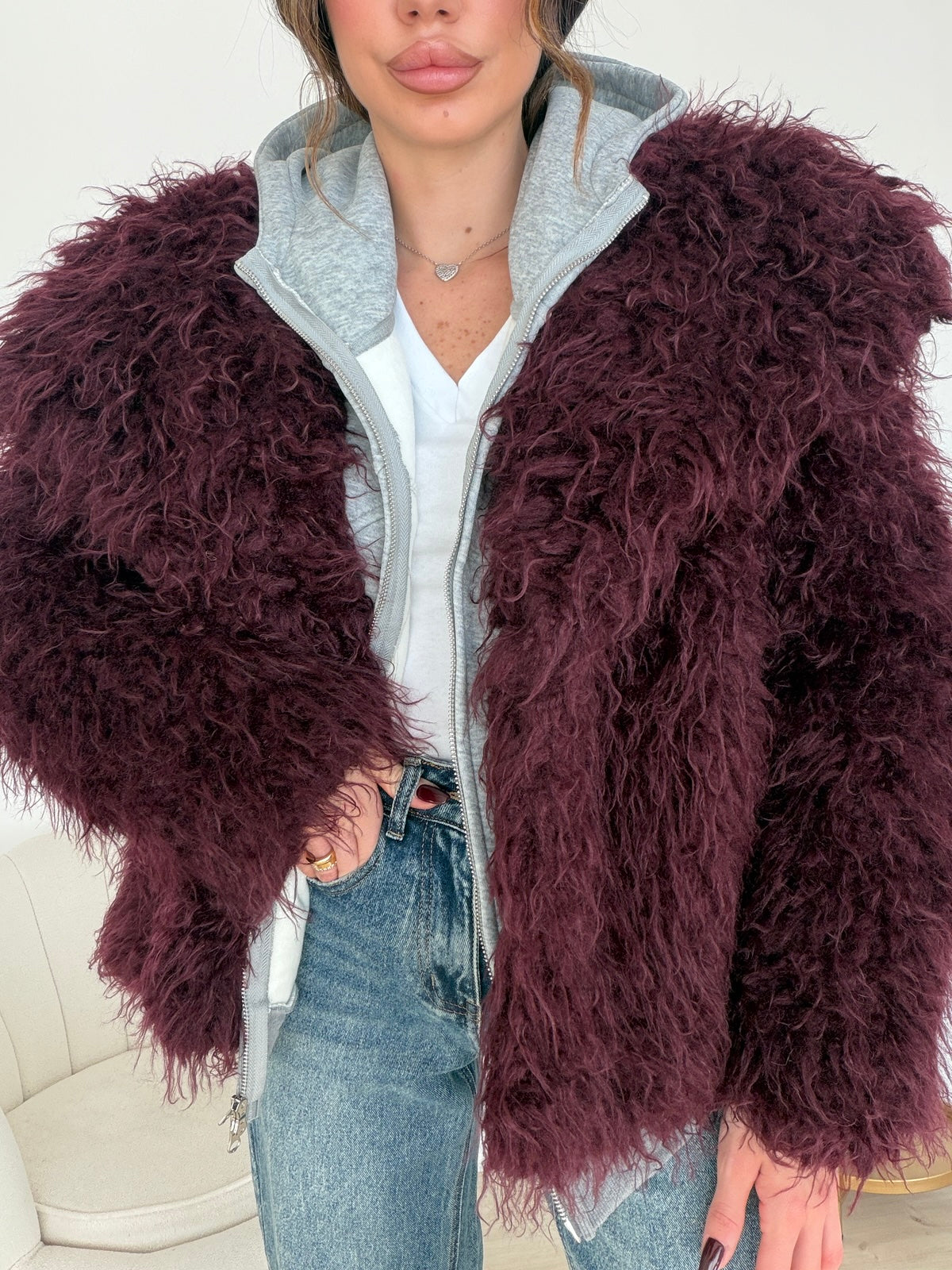 66051-ECO PELLICCIA ADDISON WINE