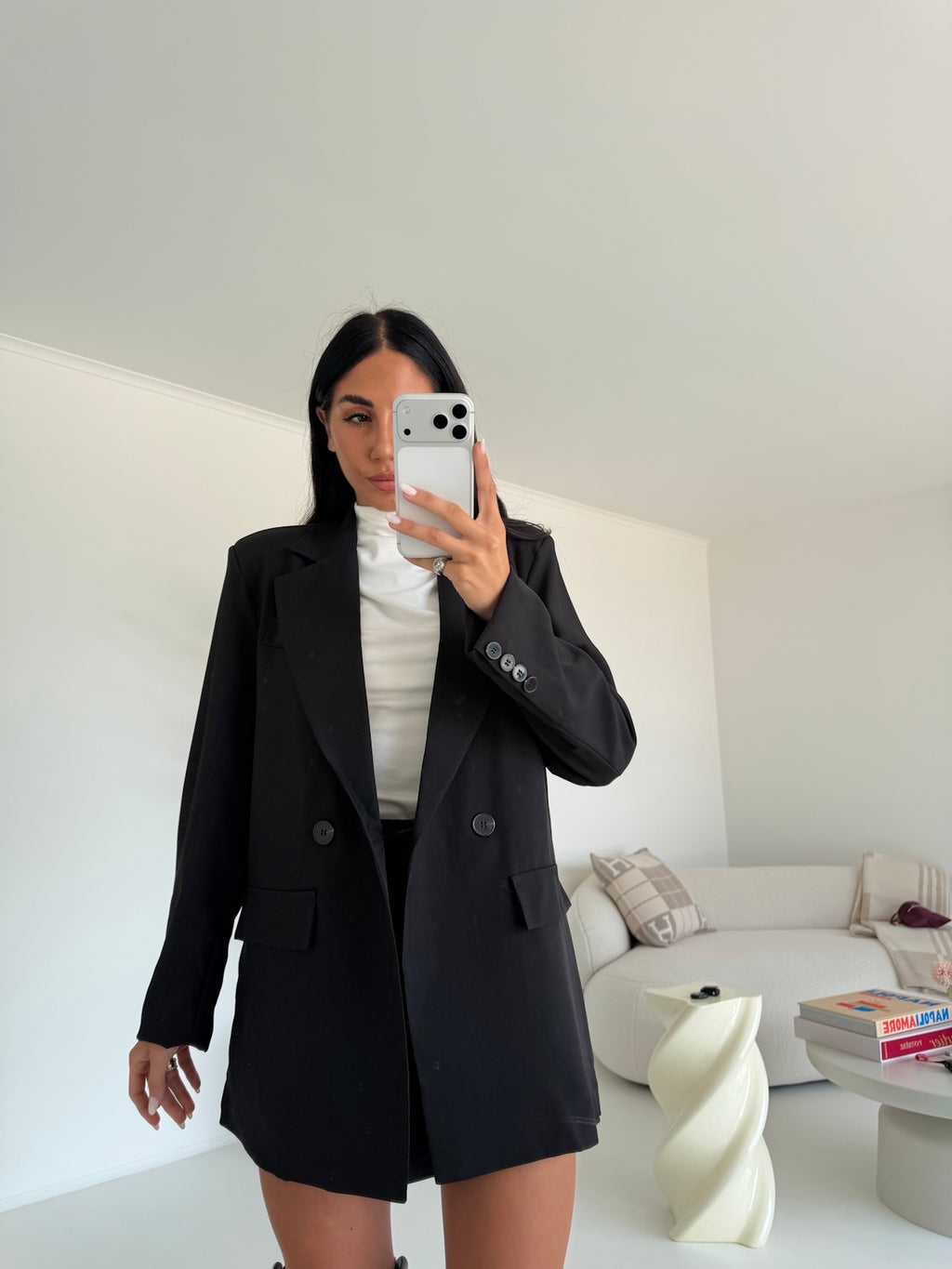 BLAZER DOPPIO BOTTONE NERO