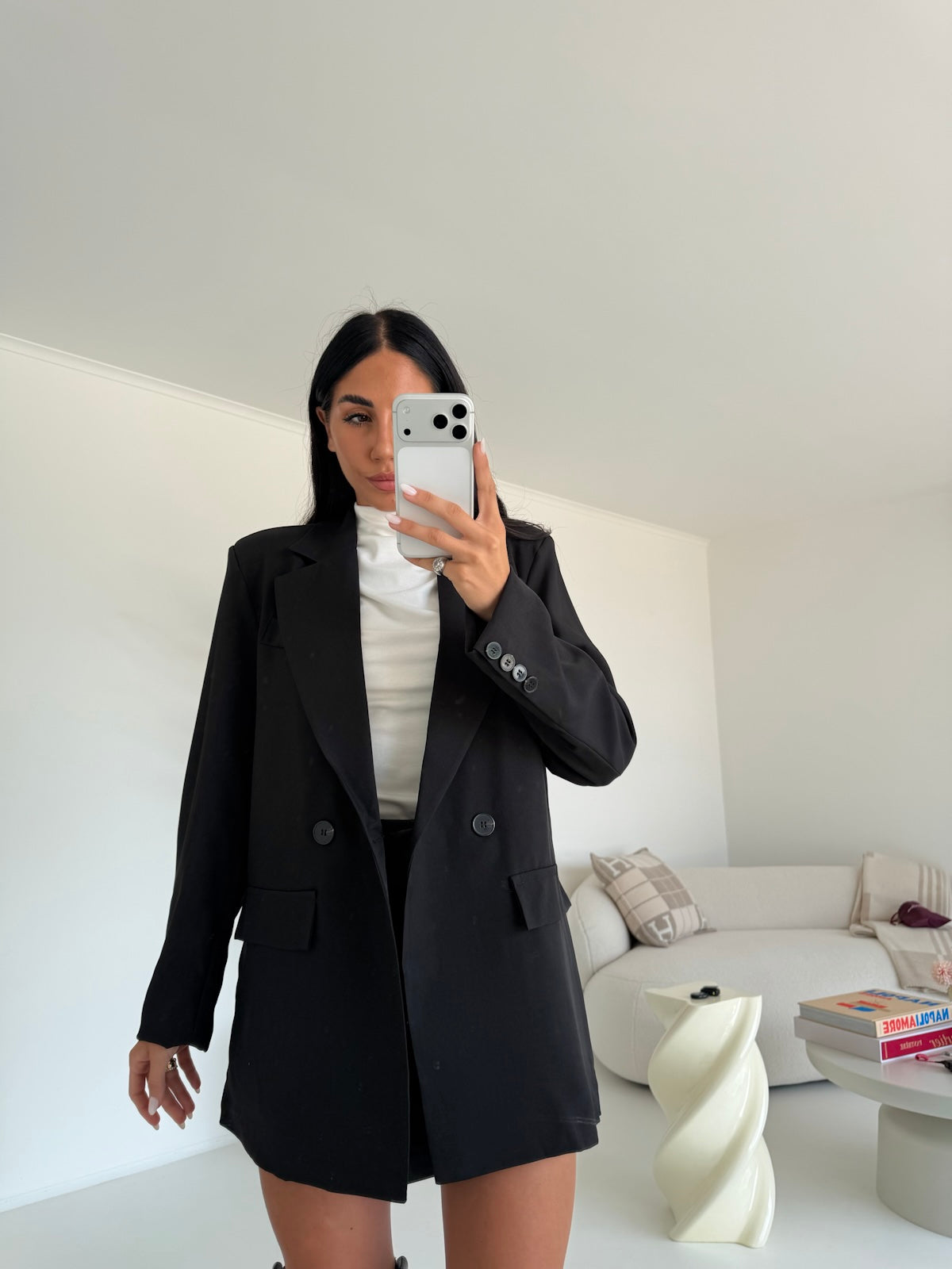 BLAZER DOPPIO BOTTONE NERO