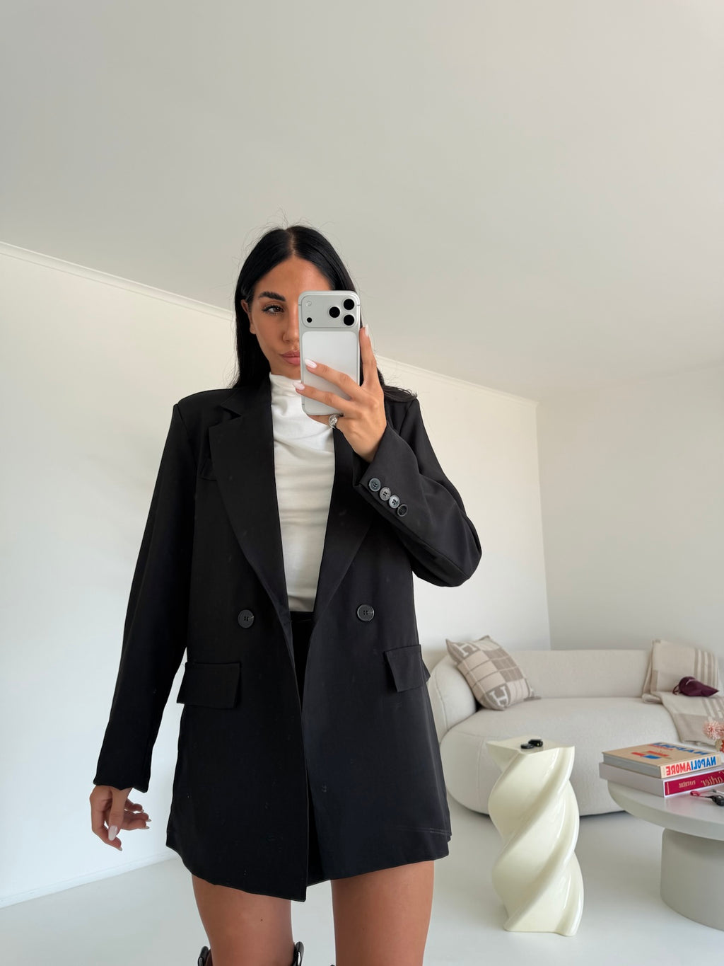BLAZER DOPPIO BOTTONE NERO
