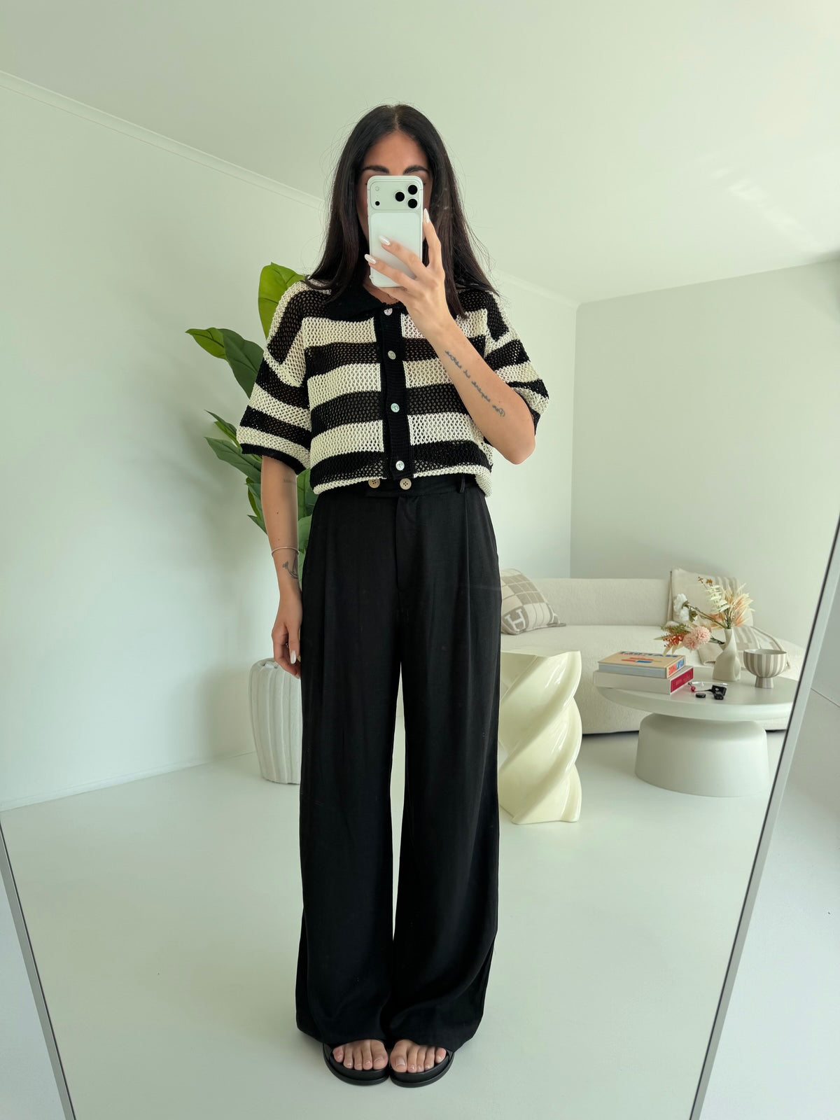 POLO STRIPES NERA