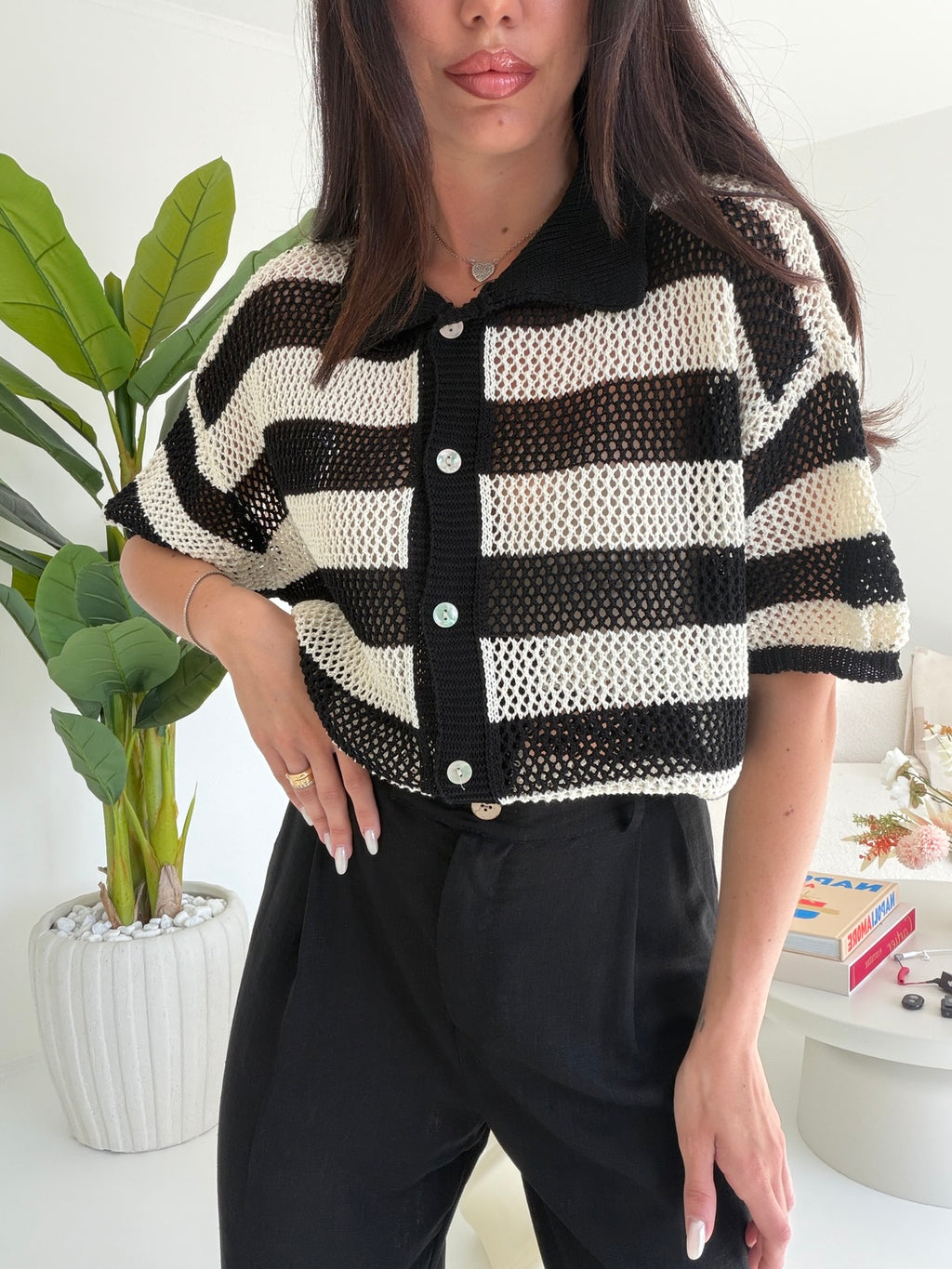 POLO STRIPES NERA