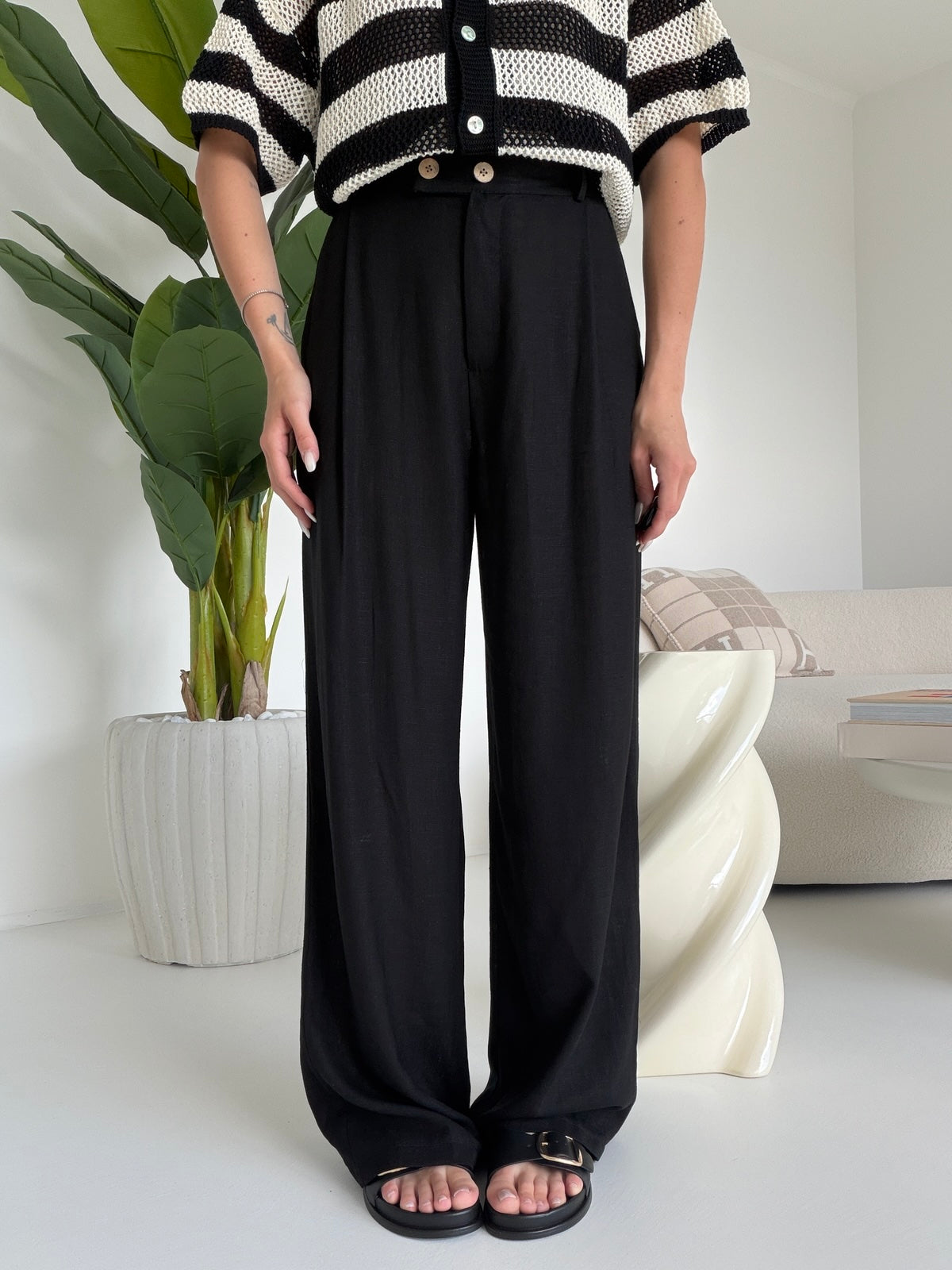 PANTALONE PALAZZO MUST NERO