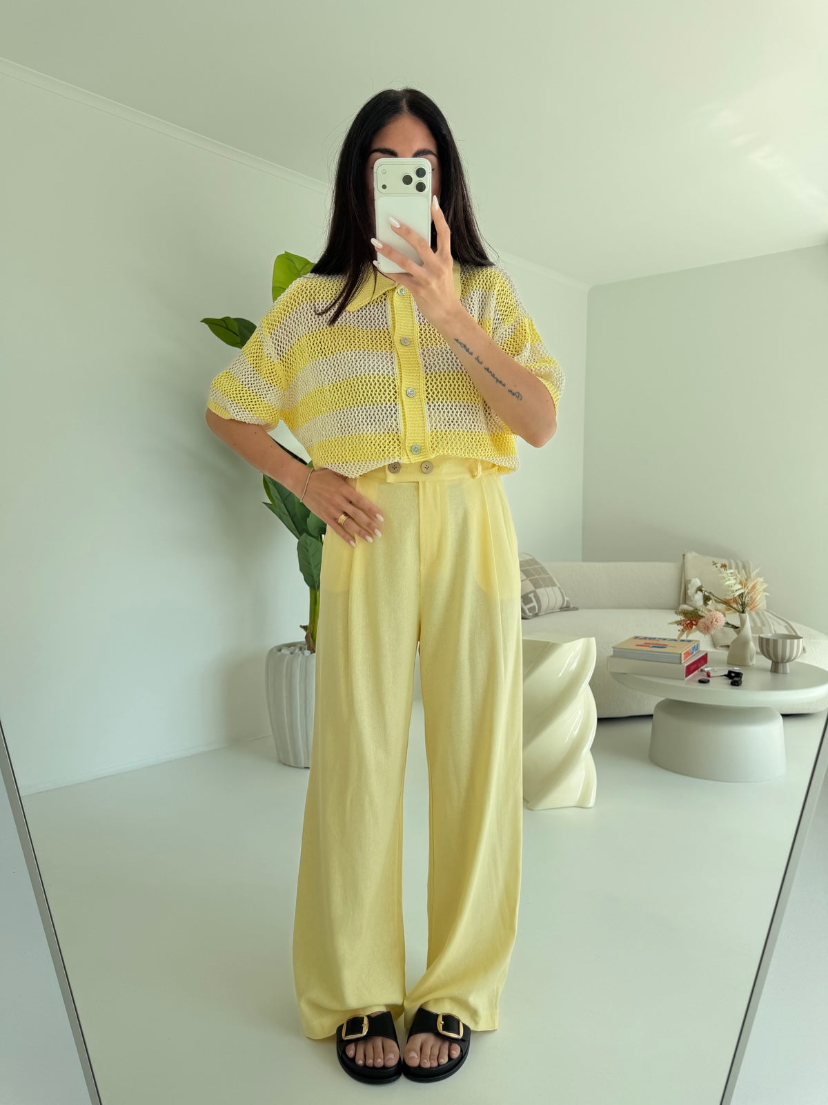 PANTALONE PALAZZO MUST YELLOW
