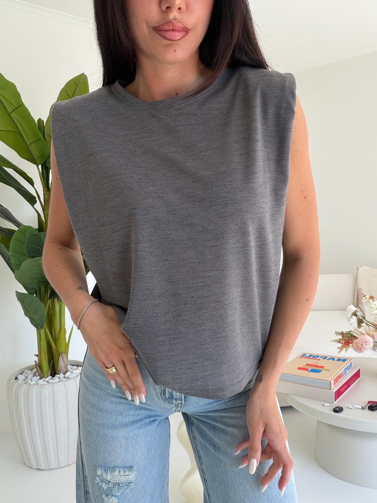 5717-MAGLIA EFFETTO SPALLINE GREY