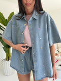 2779-COORDINATO DENIM FLOWERS