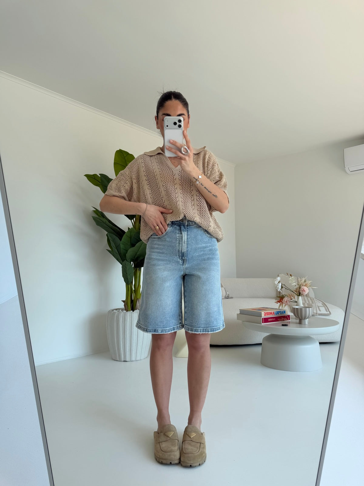 POLO CROCHET TAUPE