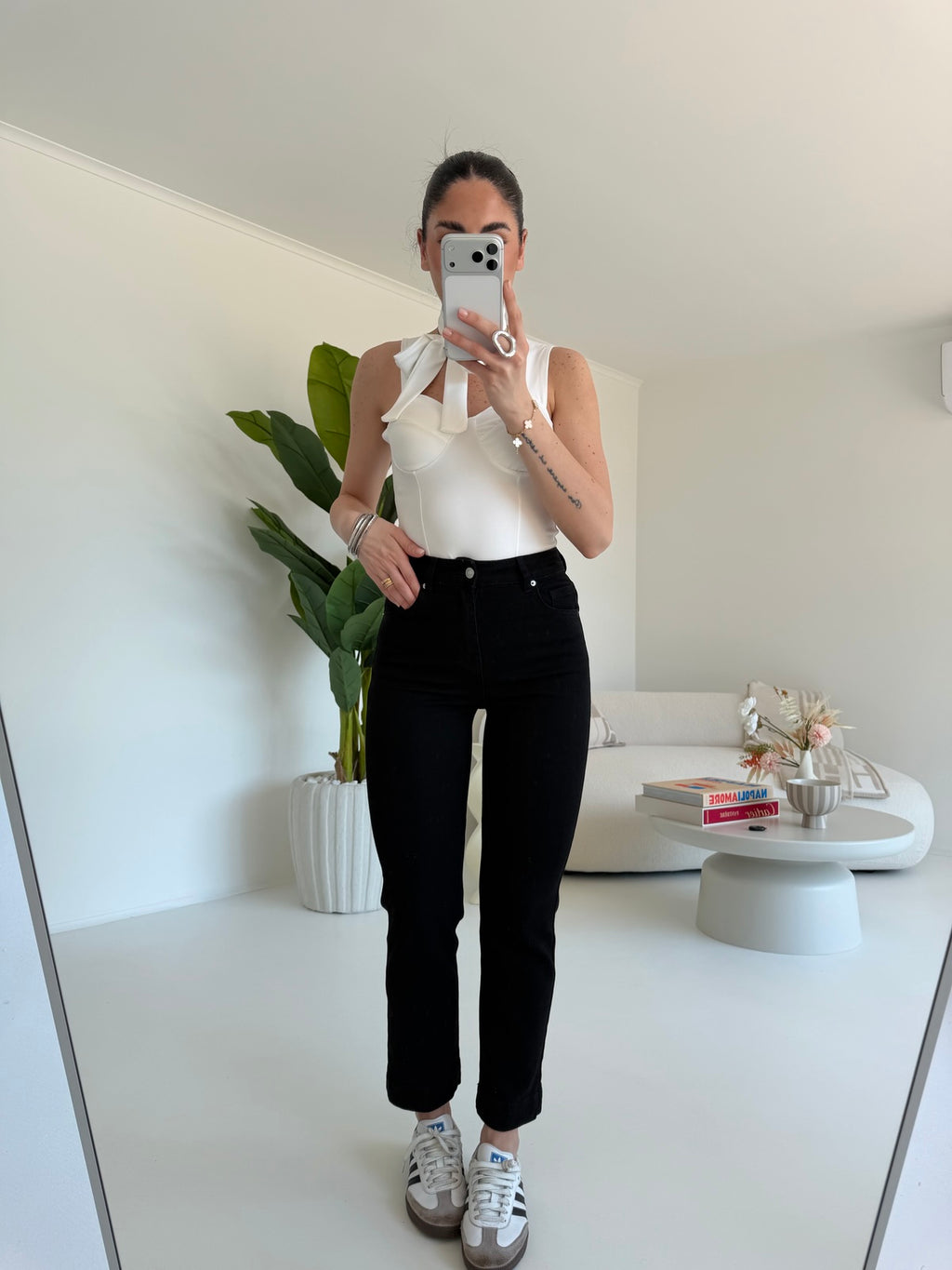 9507-JEANS MOM DEEP BLACK