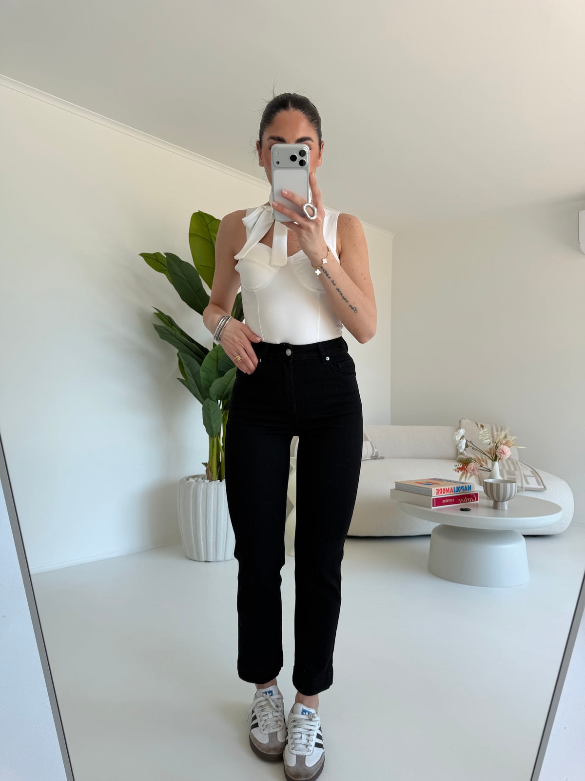 9507-JEANS MOM DEEP BLACK