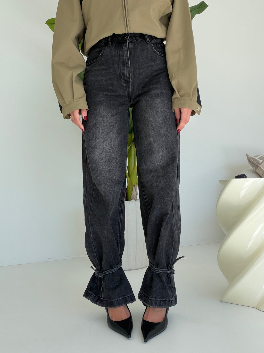 A3584-1-JEANS LACES NERO