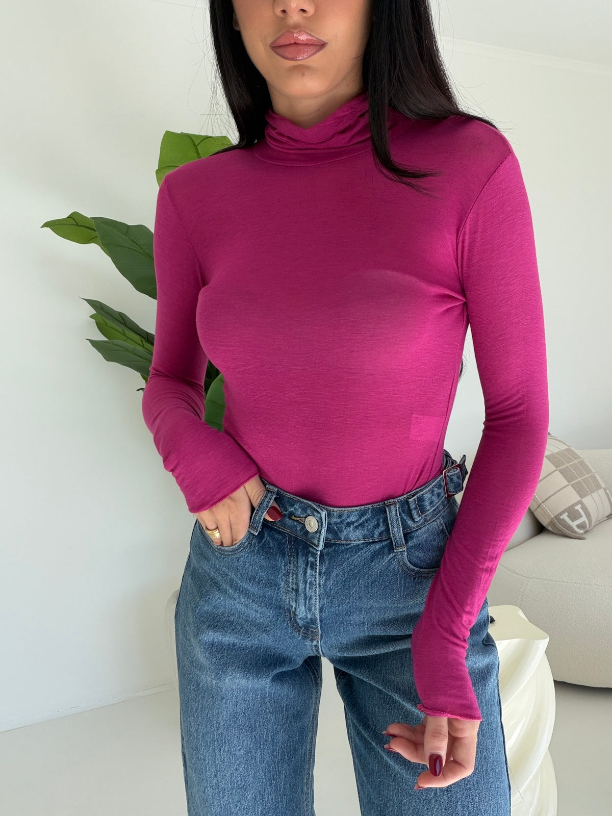 MAGLIA PATH FUCSIA
