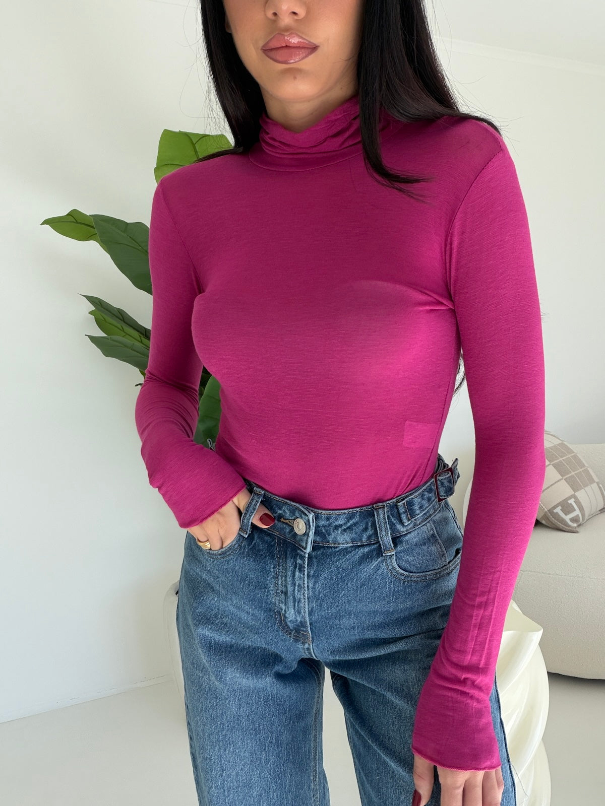 MAGLIA PATH FUCSIA