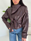 DD122-TRENCH ECO PELLE WINE