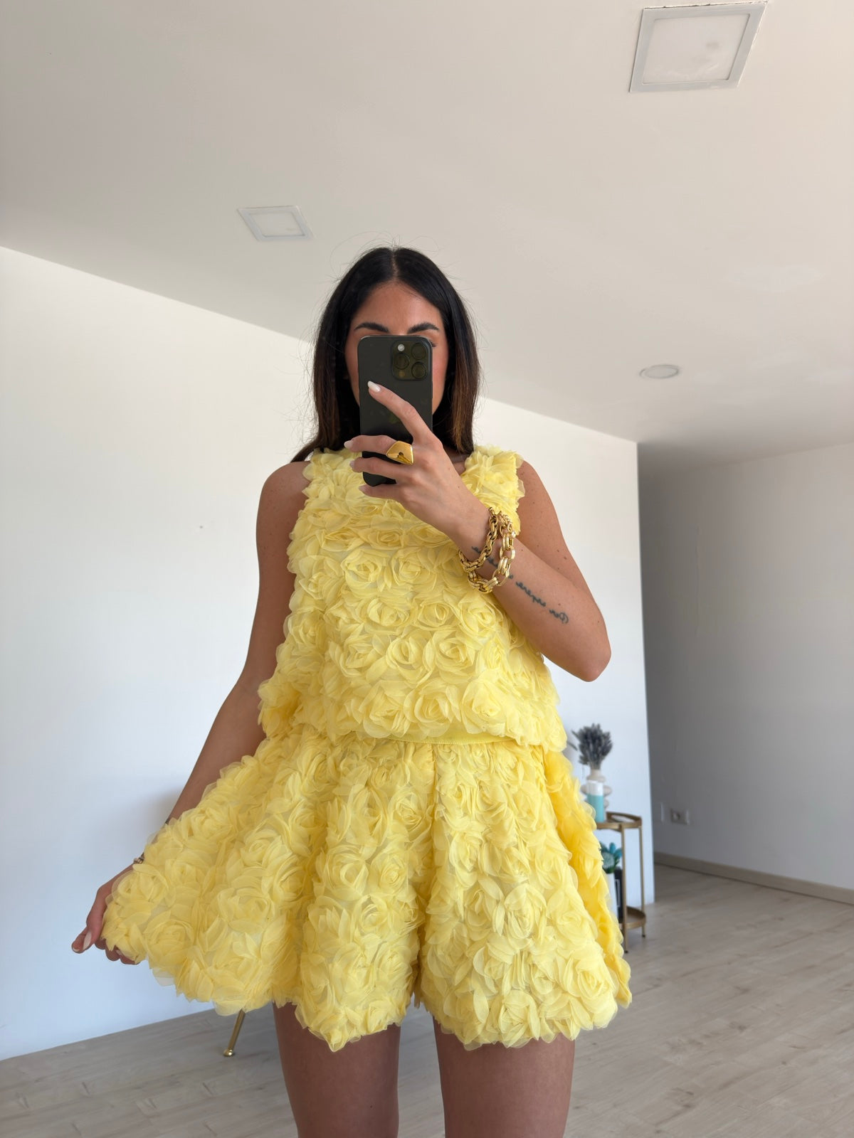 19193-COORDINATO ROMANCE YELLOW