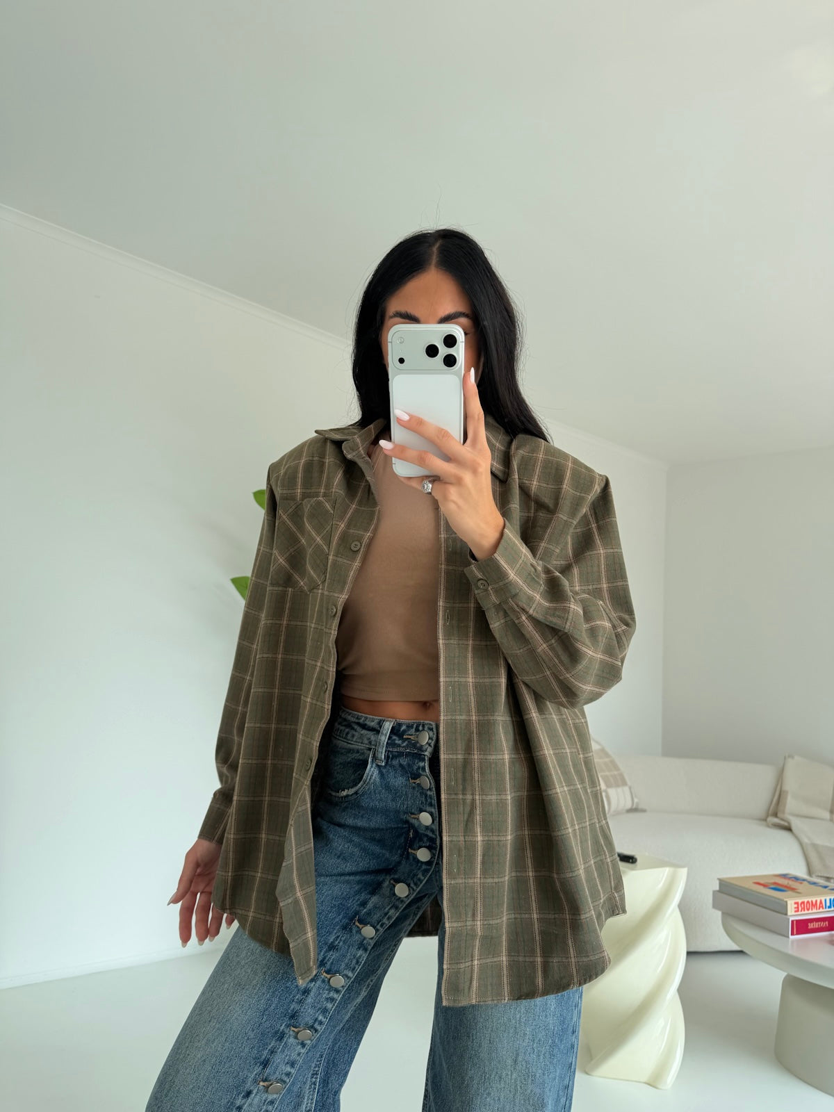 19579-CAMICIA TARTAN MILITARE