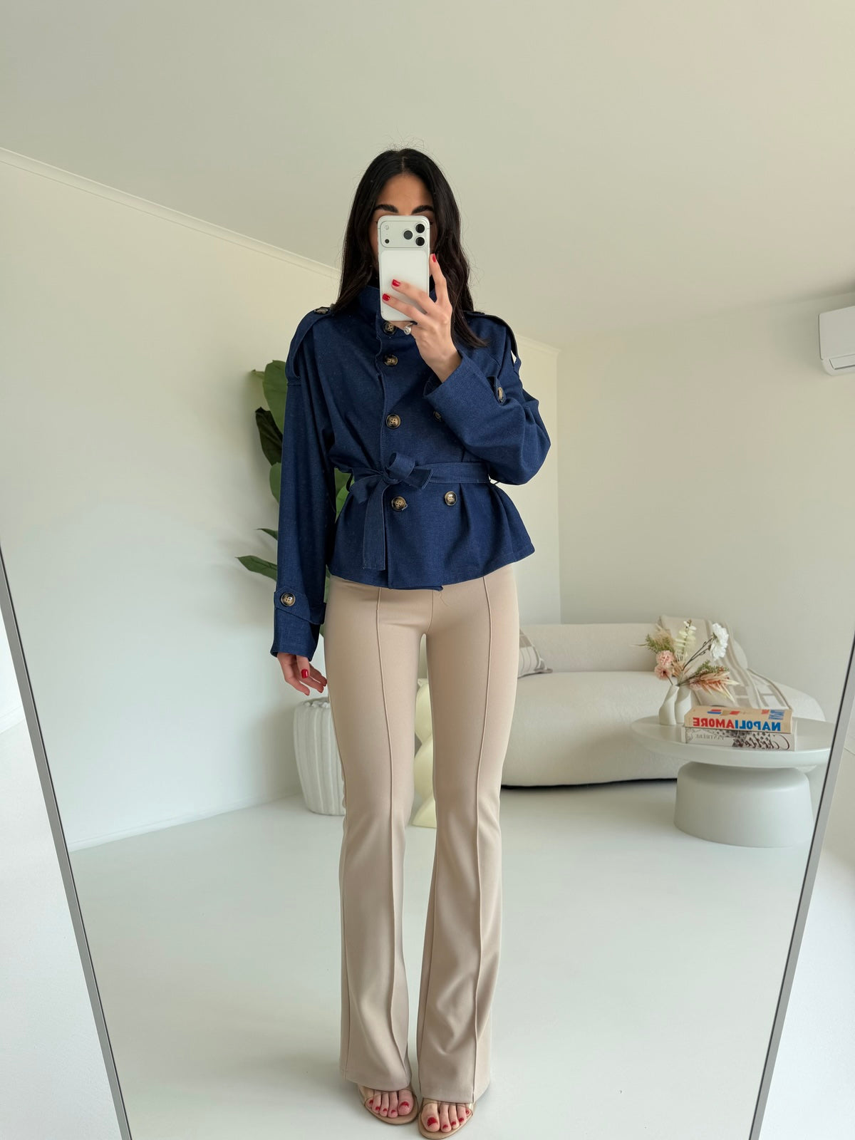 H590-PANTALONE A ZAMPA TAUPE