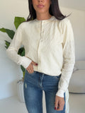HG69914AB-NEW CARDIGAN 2 IN 1 MILK