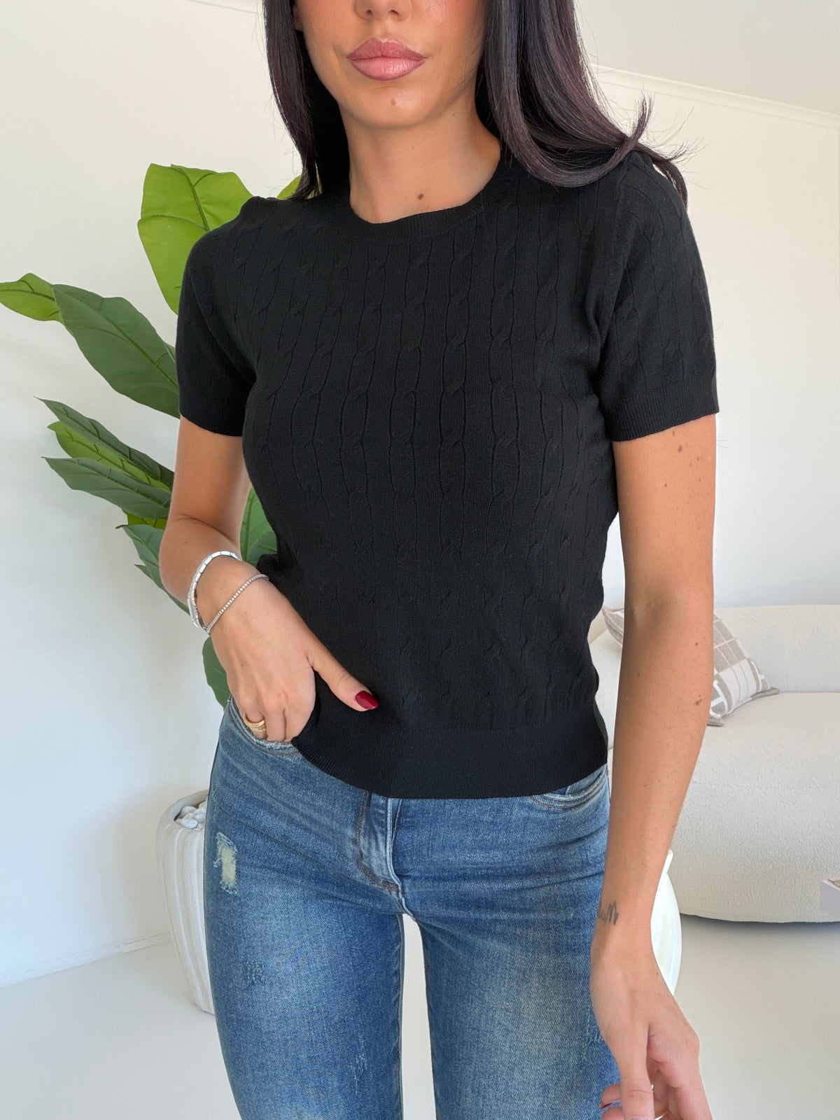HG69914AB-NEW CARDIGAN 2 IN 1 NERO