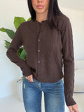 HG69914AB-NEW CARDIGAN 2 IN 1 CHOCO