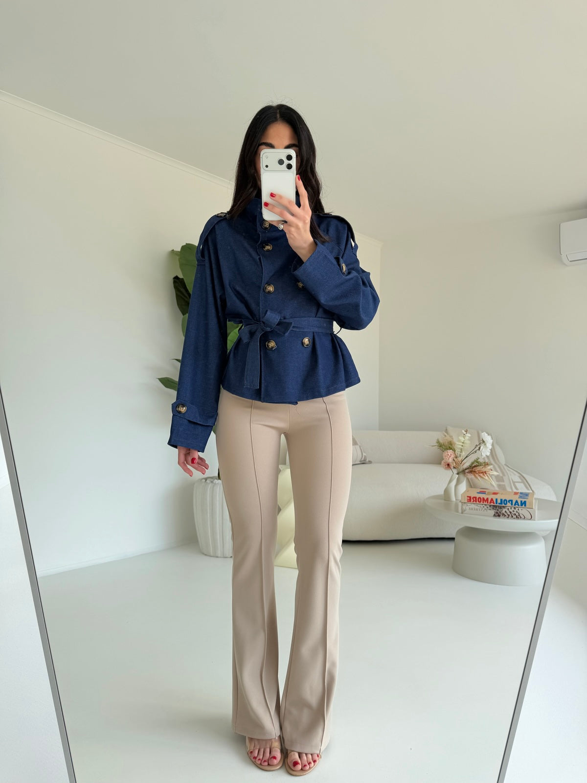 H590-PANTALONE A ZAMPA TAUPE