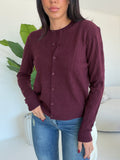 HG69914AB-NEW CARDIGAN 2 IN 1 WINE