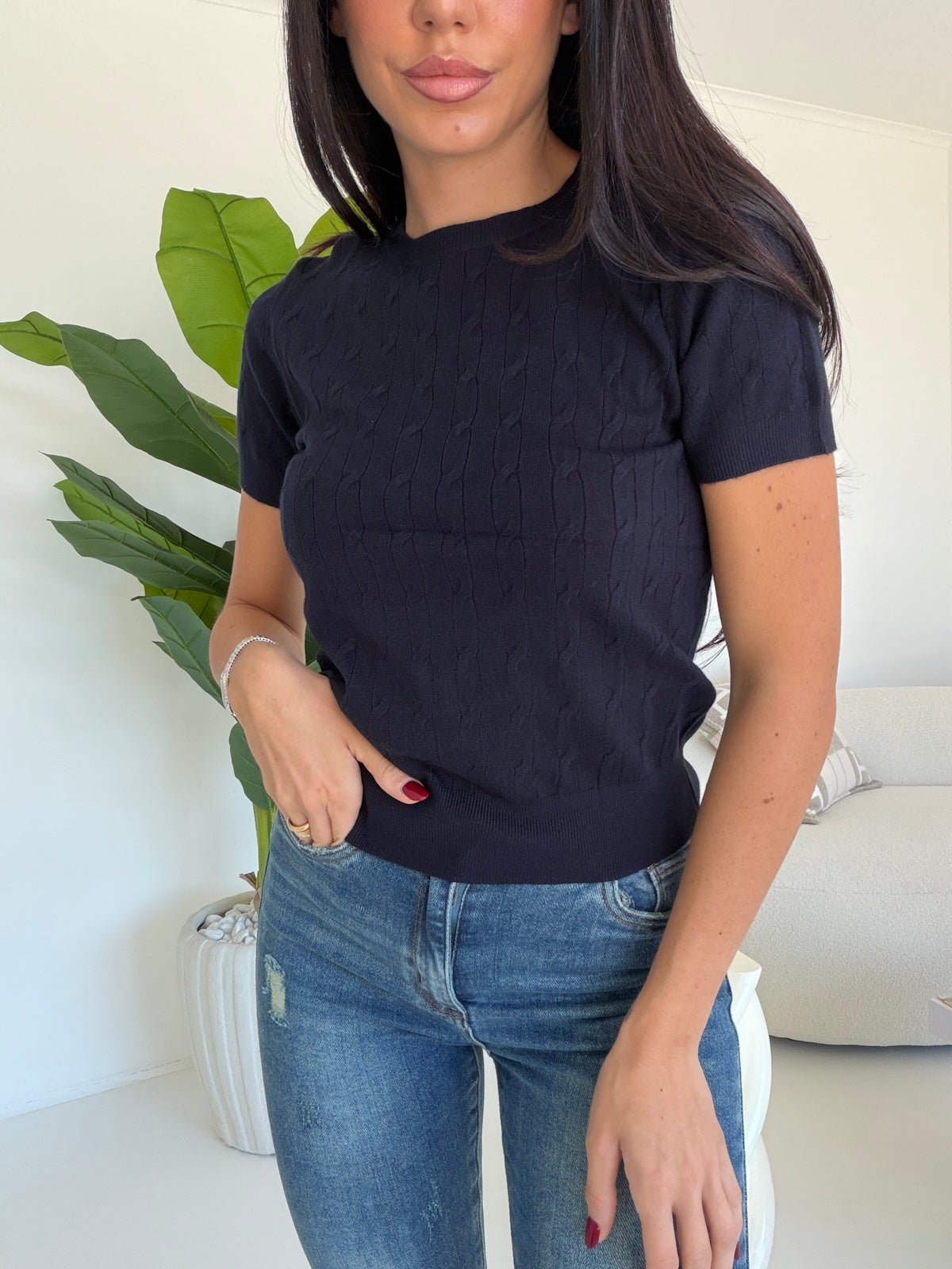 HG69914AB-NEW CARDIGAN 2 IN 1 NAVY