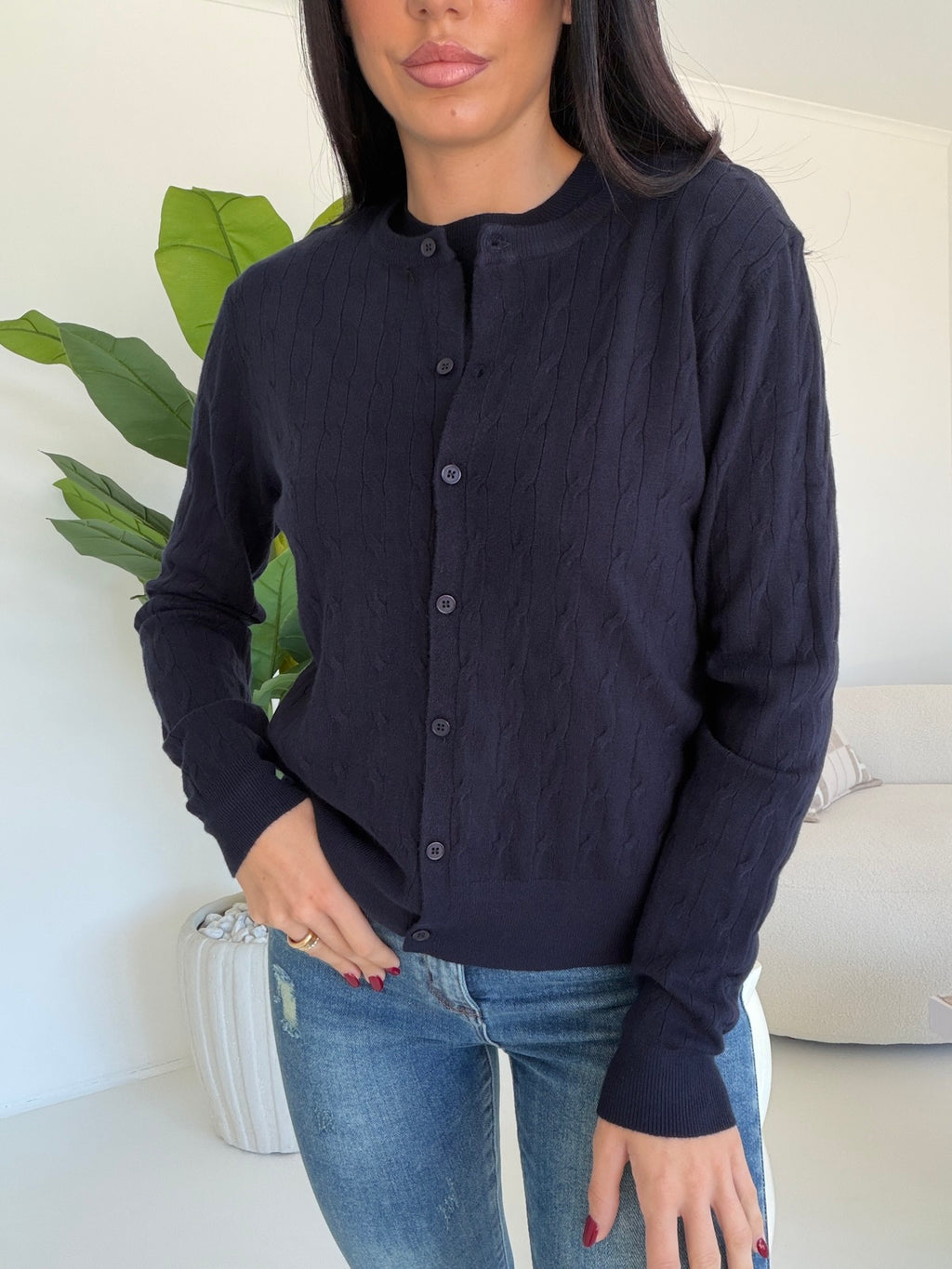 HG69914AB-NEW CARDIGAN 2 IN 1 NAVY