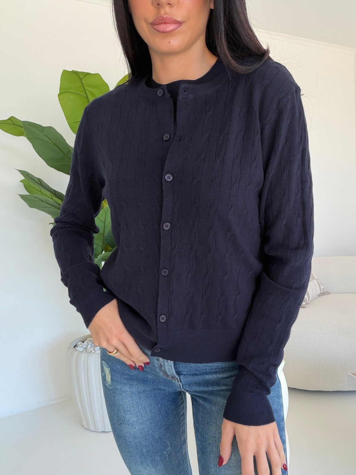 HG69914AB-NEW CARDIGAN 2 IN 1 NAVY