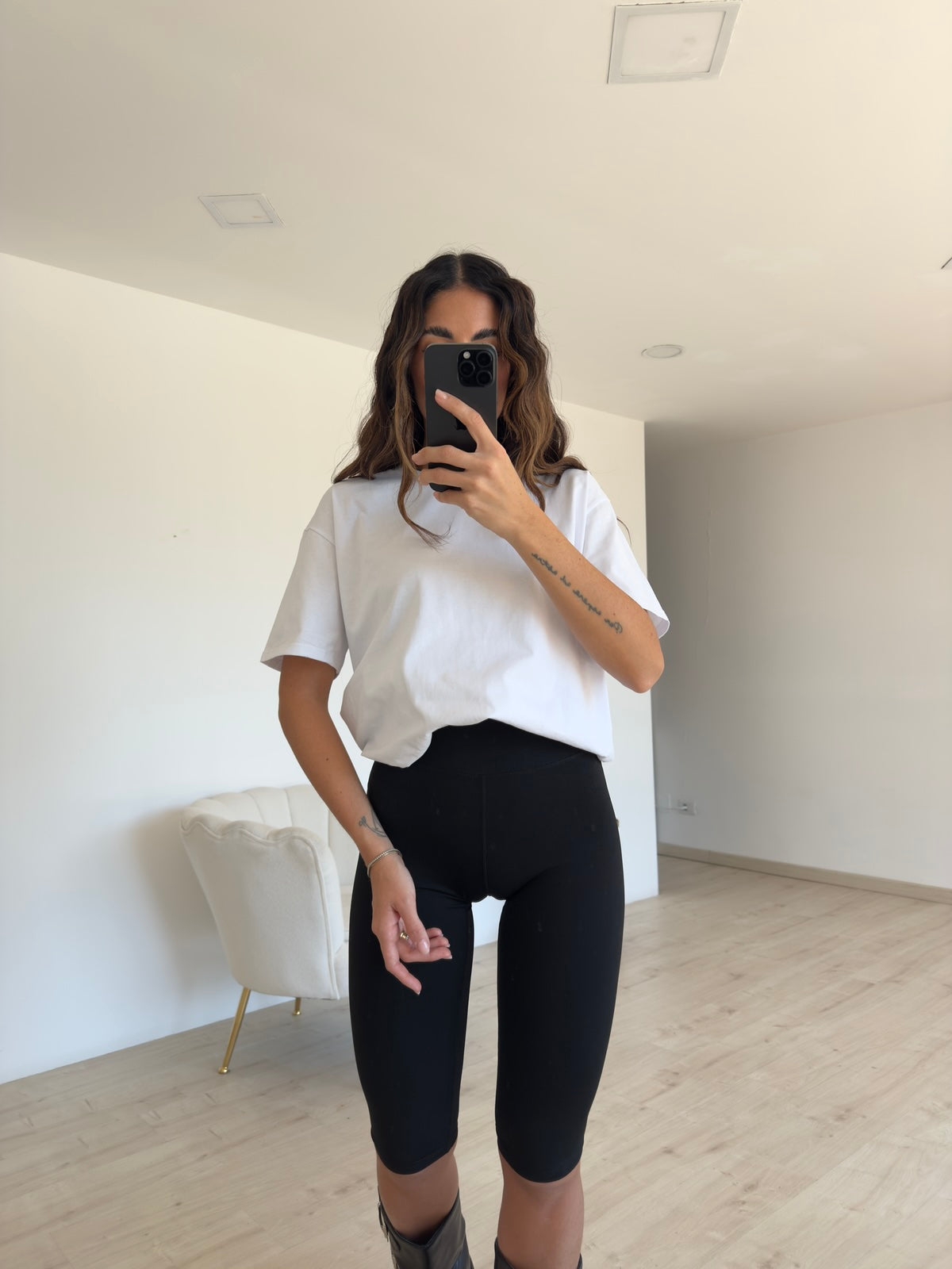 SHR611-1-LEGGINS CICLISTA NERO