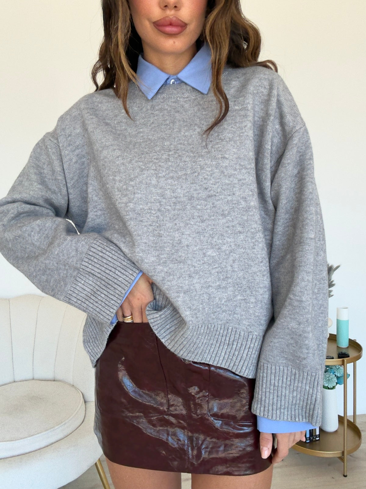 PL4950-PULL COMFY GREY