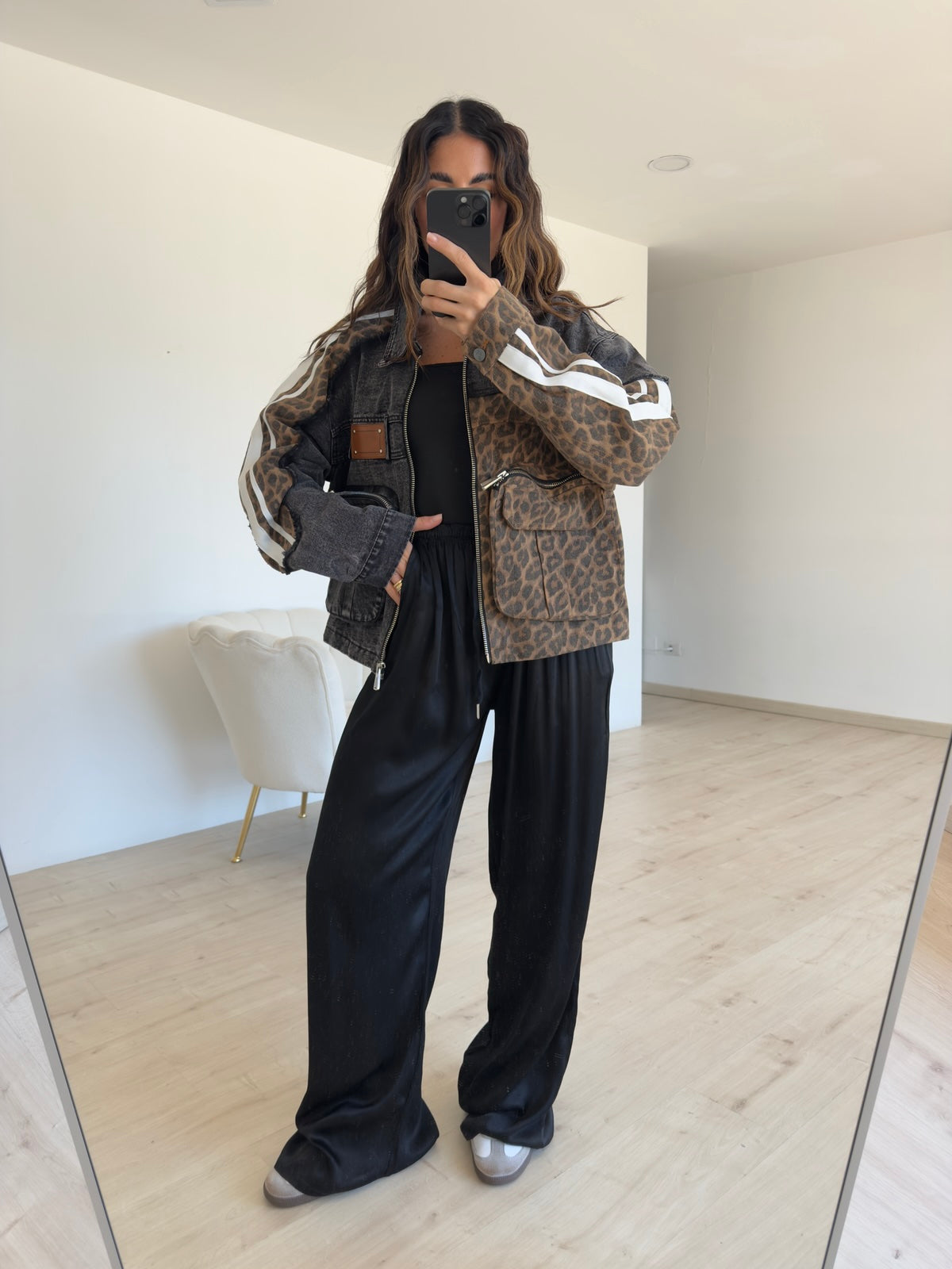 PANTALONE SATIN NERO