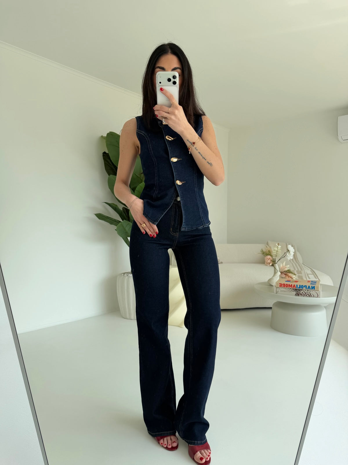 MI25145-GILET DENIM JULIEN