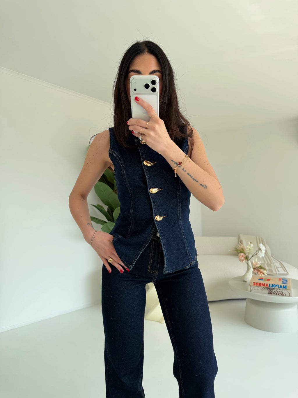 MI25145-GILET DENIM JULIEN