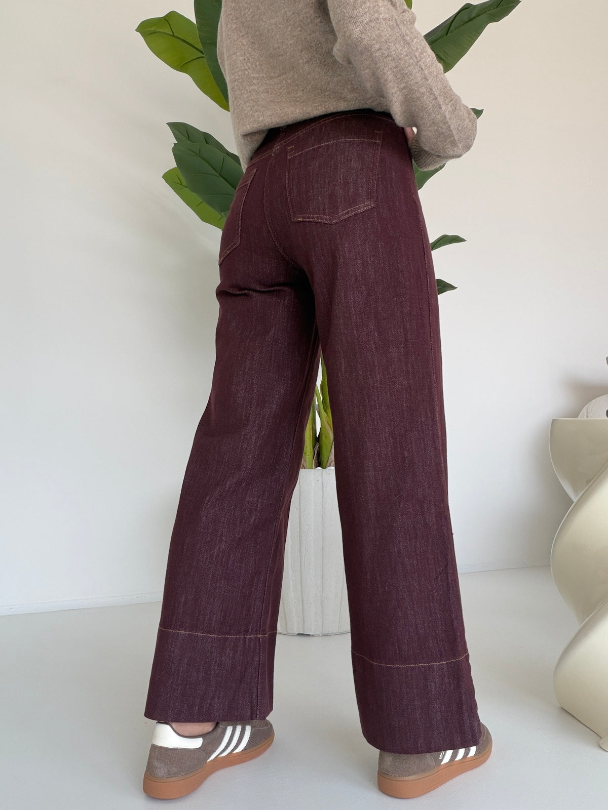 BJG-F32873-JEANS+CINTURA WINE