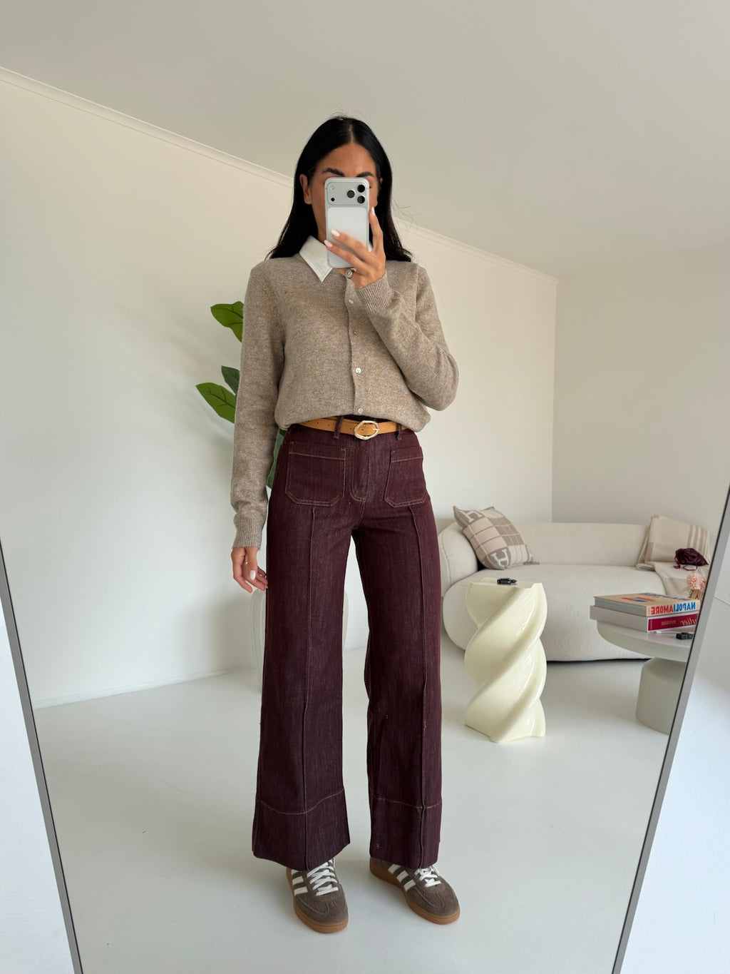 BJG-F32873-JEANS+CINTURA WINE