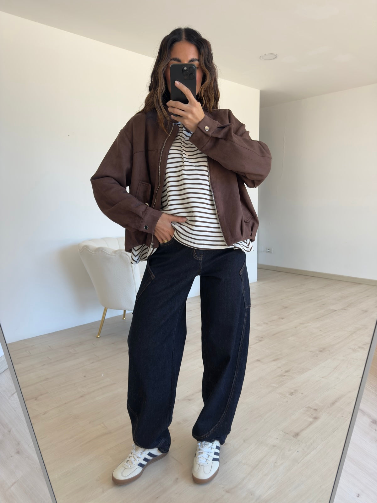 ST2514-BOMBER SUEDE NICOLE