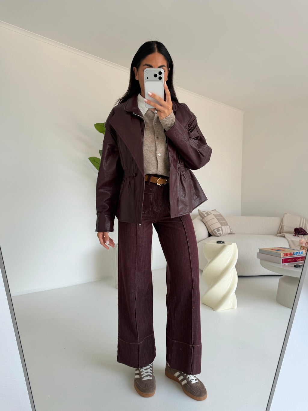 BJG-F32873-JEANS+CINTURA WINE