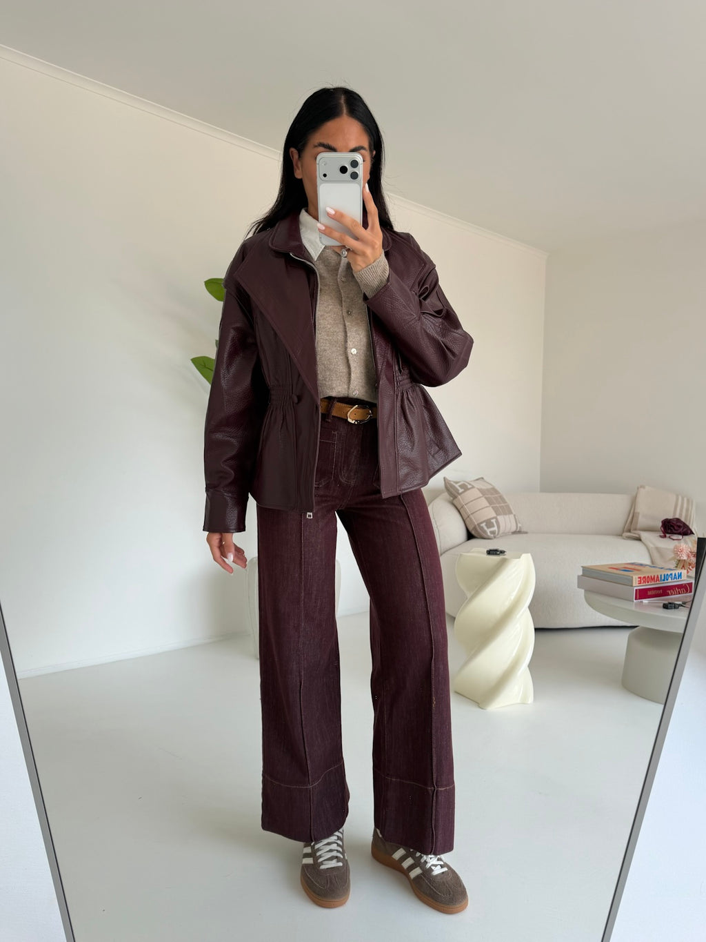 BJG-F32873-JEANS+CINTURA WINE
