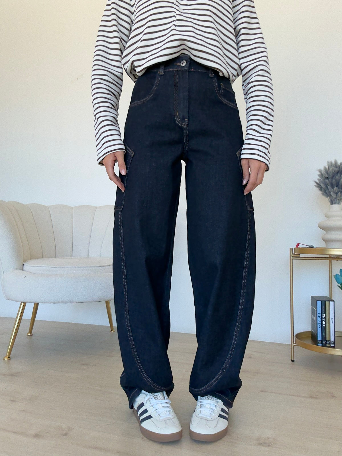 8793-JEANS SLOUCHY SABRI BLU DENIM