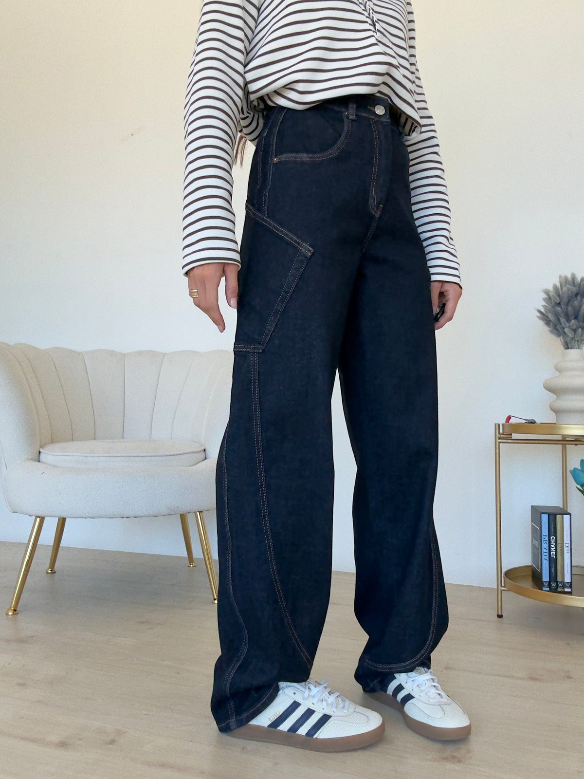 8793-JEANS SLOUCHY SABRI BLU DENIM