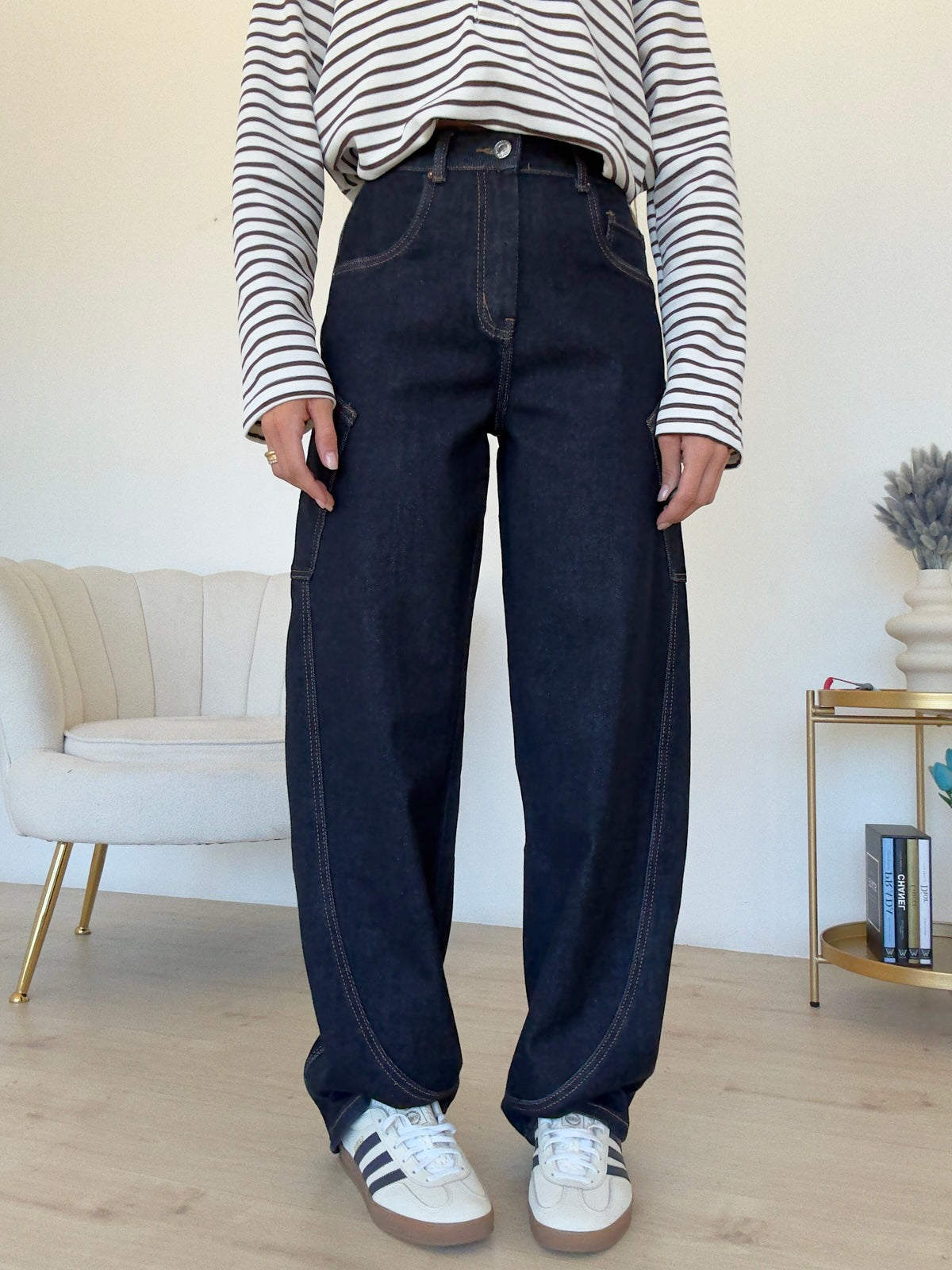 8793-JEANS SLOUCHY SABRI BLU DENIM