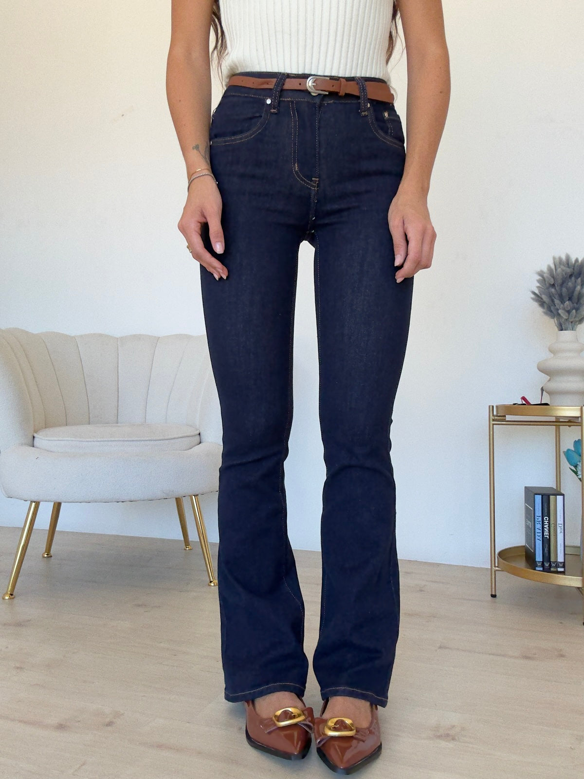 M7584-JEANS ZAMPETTA+CINTURA