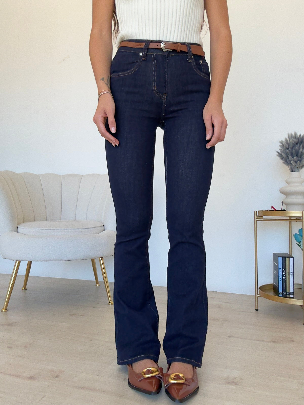 M7584-JEANS ZAMPETTA+CINTURA