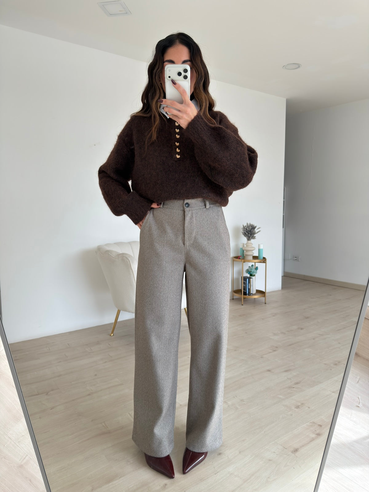 6808-PANTALONE LADY TAUPE